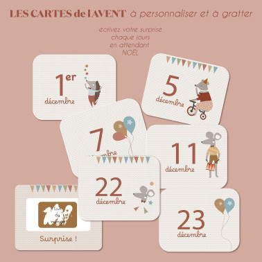 Boite surprise ! de l'AVENT à gratter Circus