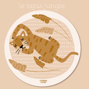 TAPIS  ROND TIGRE DORMEUR