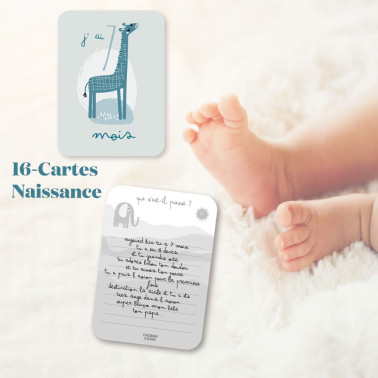 Coffret de cartes de naissance Isidore