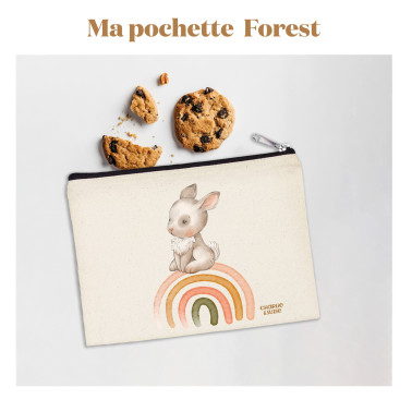 Pochette zippée Lapin