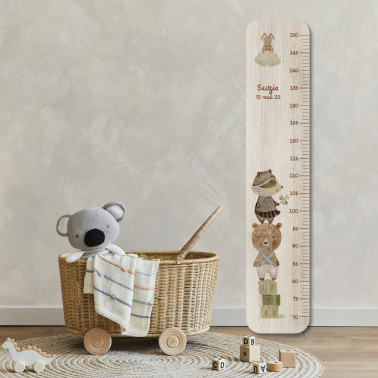 Toise en Bois Les Jouets Ours & Raton