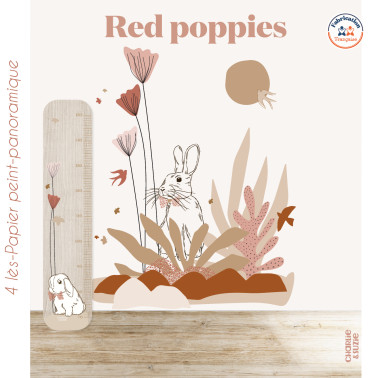 Papier peint panoramique  Red Poppies 