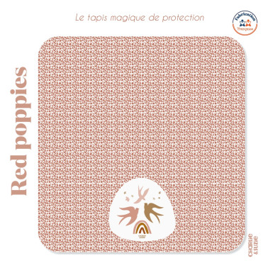 Tapis activité Red Poppies Motif Hirondelle 