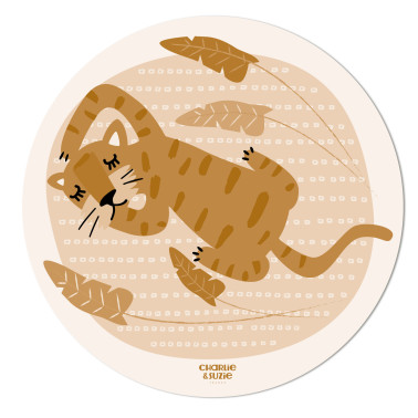 Tapis rond Tigre Dormeur