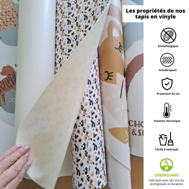 Tapis rond Panthères