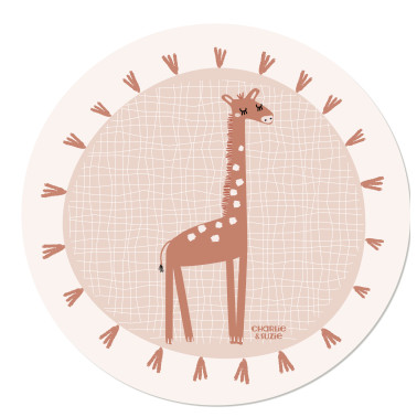 Tapis de protection rond Girafe