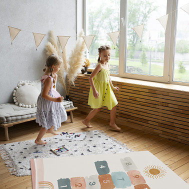 Tapis de jeu Marelle aquarelle