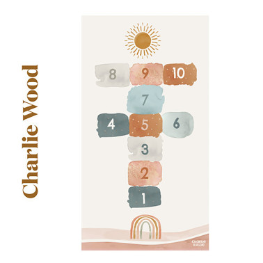 Tapis de jeu Marelle aquarelle