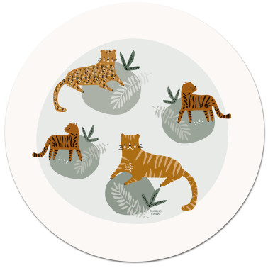 Tapis rond Panthères 