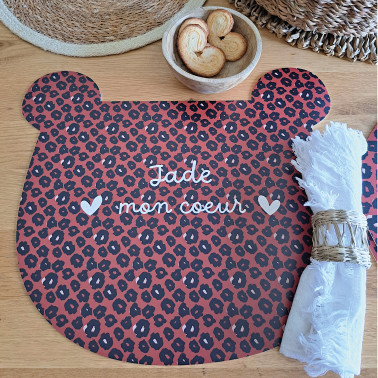Set De Table Ours Mon Coeur Graou