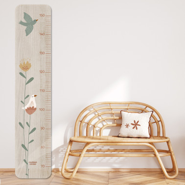 Toise en Bois Lili-Rose Grandes Fleurs
