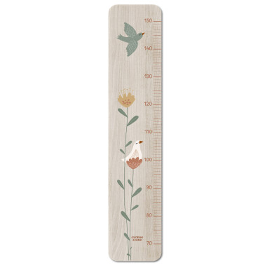 Toise en Bois Lili-Rose Grandes Fleurs