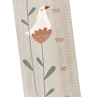 Toise en Bois Lili-Rose Grandes Fleurs