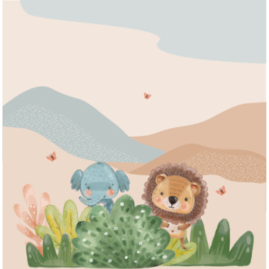 Papier peint panoramique Little Jungle