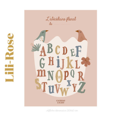 Affiche Abécédaire Lili-Rose