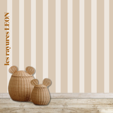 Lé Papier Peint - Rayure Caramel