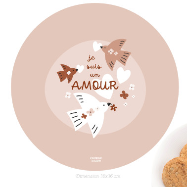 Set De Table Rond - Je suis un Amour