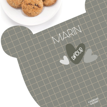 Set De Table  Jade Ours - Carreau Kaki 