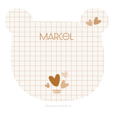 Set De Table Ours - Carreau Créme 