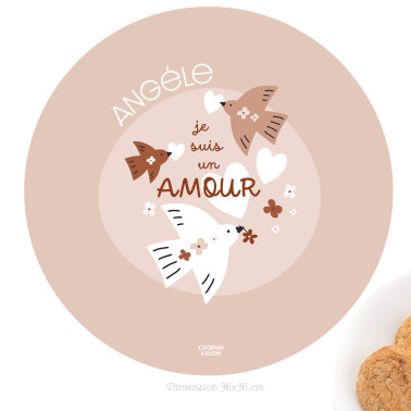 Set De Table Rond - Je suis un Amour