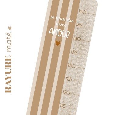 Toise en Bois Rayures Camel