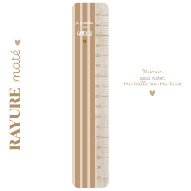 Toise en Bois Rayures Camel