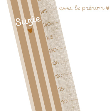 Toise en Bois Rayures Camel
