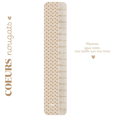 Toise en Bois Petit cœur Nougat