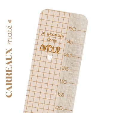 Toise en Bois Carreaux maté