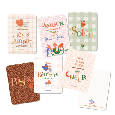 Coffret De 16 Cartes Messages Tout Doux Famille