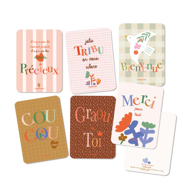 Coffret De 16 Cartes Messages Tout Doux Famille