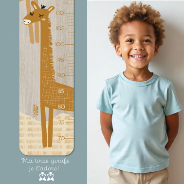 Toise en Bois girafes Isidore Caramel