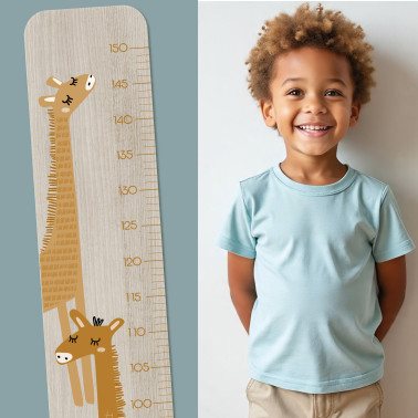 Toise en Bois girafes Isidore Caramel