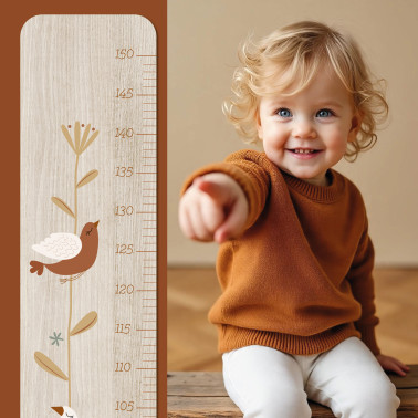 Toise en Bois Branche Oiseau Lili-Rose