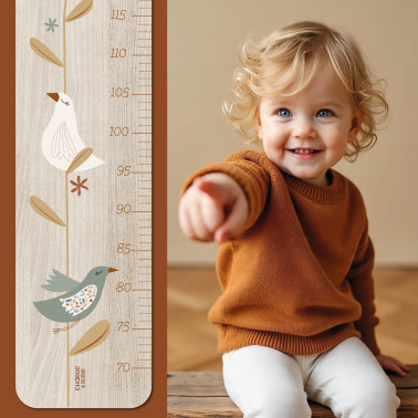 Toise en Bois Branche Oiseau Lili-Rose