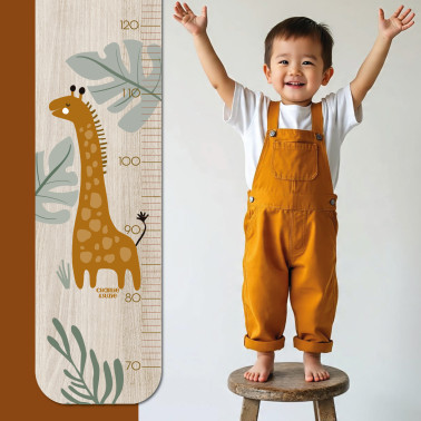 Toise en bois Savana Girafe 