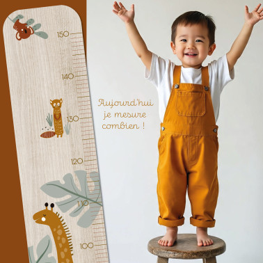 Toise en bois Savana Girafe 