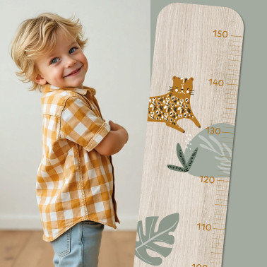 Toise en bois Savana Panthères 