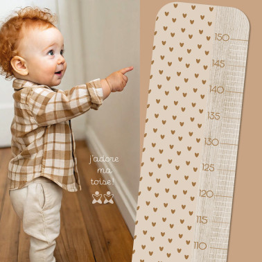 Toise en Bois Petit cœur Nougat