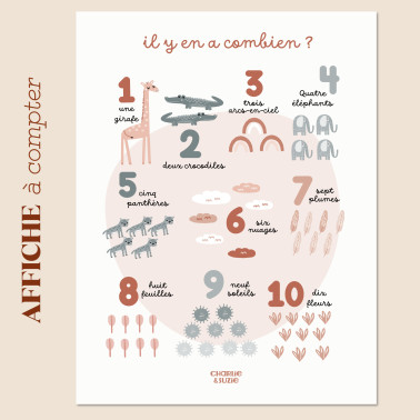 Affiche Compter Animaux Sofia