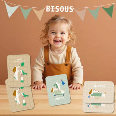 Set de cartes d'invitations anniversaire (6 cartes)