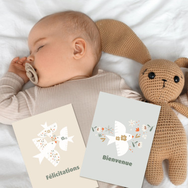 Lot de 6 cartes "Événements heureux" Oiseaux Liberty