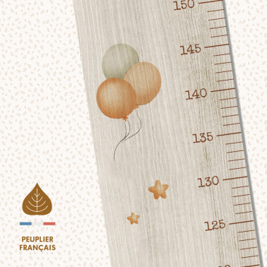 Toise en Bois Petits Ours Et Ballons