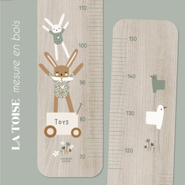 Toise en bois Lapin doudou