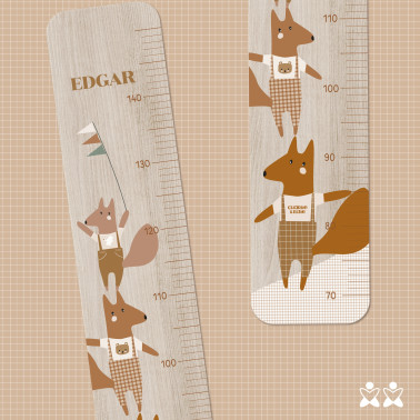 Toise en bois Edgar les 3 renards